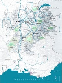 carte Rhône-Alpes villes parcs gares TGV