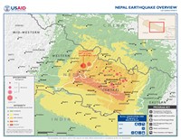 carte séisme Népal précise épicentre répliques intensité