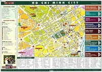 carte Hô-Chi-Minh City centre restaurants hôtels hôpitaux
