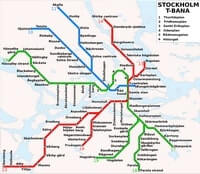 Plan métro Stockholm