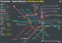 Carte Stockholm réseau transport métro tram train