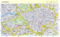 Carte du centre de Londres avec les rues principales