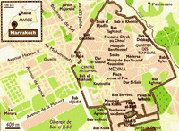 carte Marrakech jardins