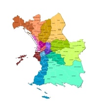 Carte de Marseille avec les 111 quartiers