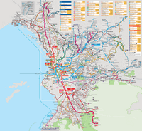 Grande carte Marseille métro tram bus