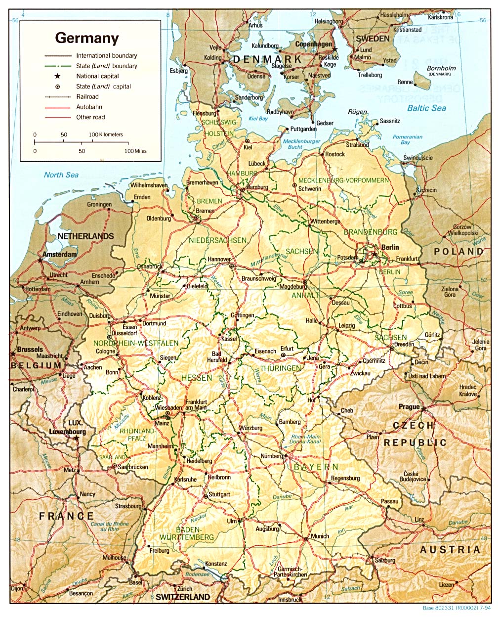 Carte De L Allemagne Avec Les R gions Et Les Villes