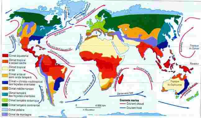 Carte des climats