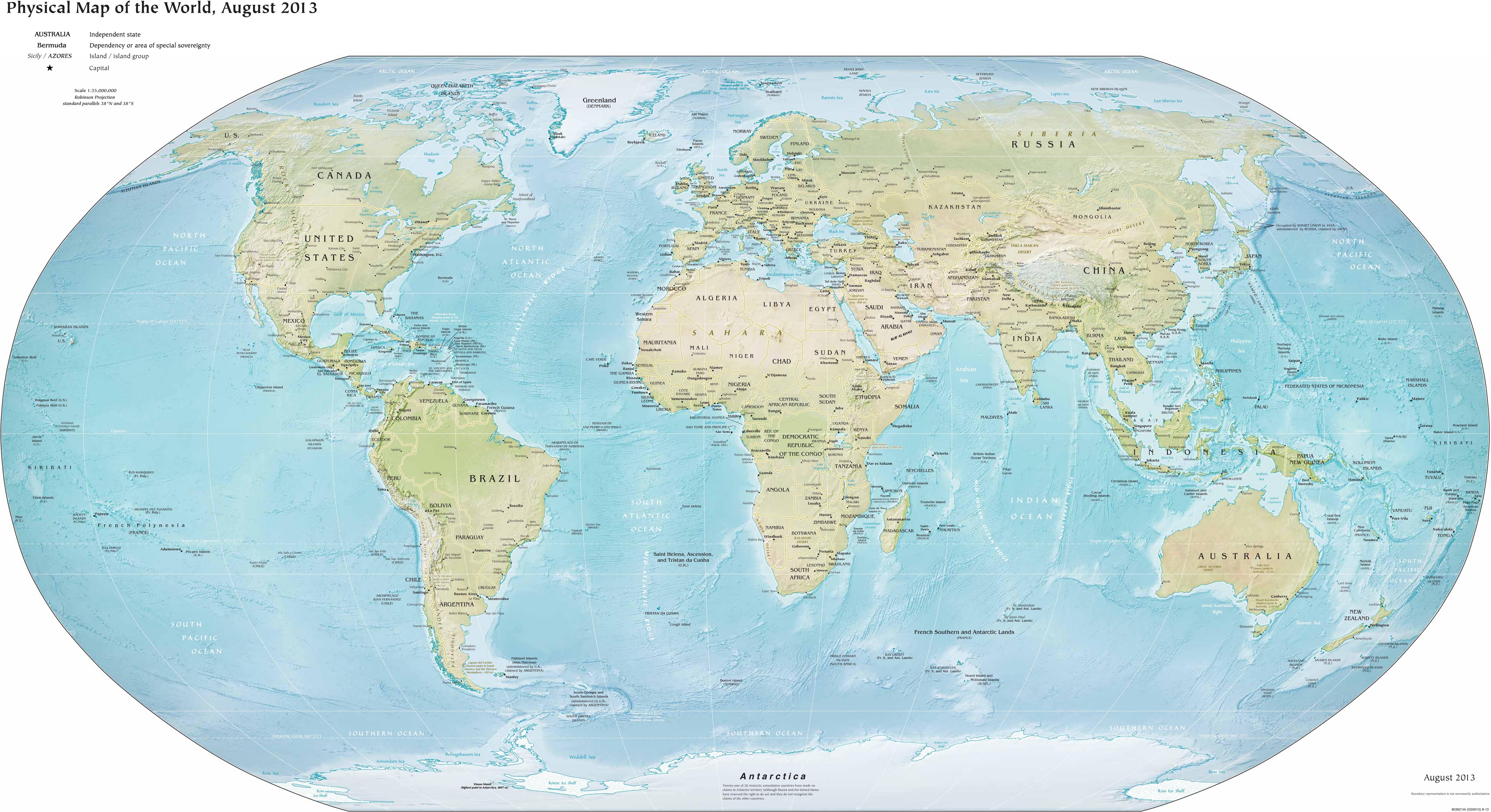 Carte du monde avec le nom des pays : page 6
