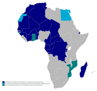 carte Afrique langue français