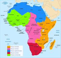 carte région Afrique