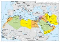 Carte Afrique Nord Moyen-Orient