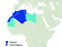 Carte localisation Maghreb Grand Maghreb