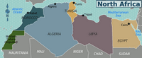 Carte simple Maghreb pays capitale