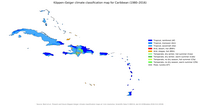 Carte climat Antilles