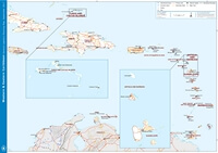 Grande carte détaillée Antilles route port aéroport