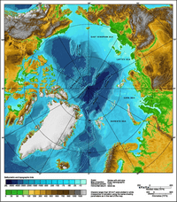 Carte océan Arctique