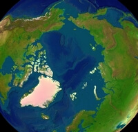 Image photo satellite Arctique
