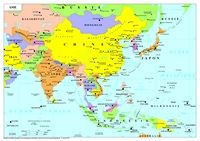 carte Asie pays capitales grandes villes