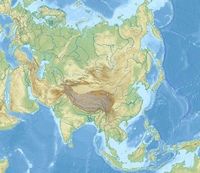 Carte Asie relief frontières fleuves