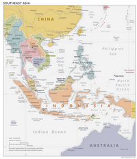 grande carte Asie sud est pays ville