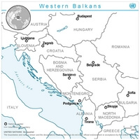 Carte Balkans simple pays capitale