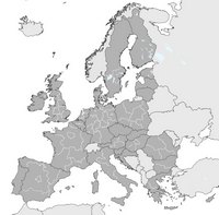 Carte de l'Union Européenne avec le découpage NUTS 1