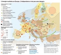 Projection européenne énergie nucléaire centrales mines usines traitement