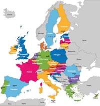 carte Europe pays capitales