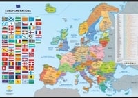 Carte de l'Europe carte multilangues avec les minorités régionales