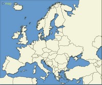 Fond de carte europe blanc avec les frontières des pays