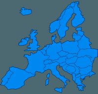 Fond de carte de l'Europe vierge avec les pays