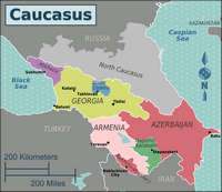 Carte simple Caucase