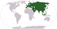 Carte Eurasie localisation monde