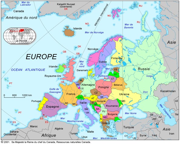 Europe - carte simplifiée des climats [Filigrane] | Base ...