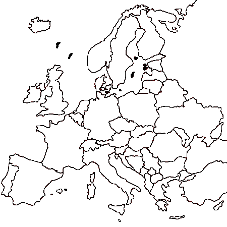 Carte d'Europe vierge et blanche à compléter