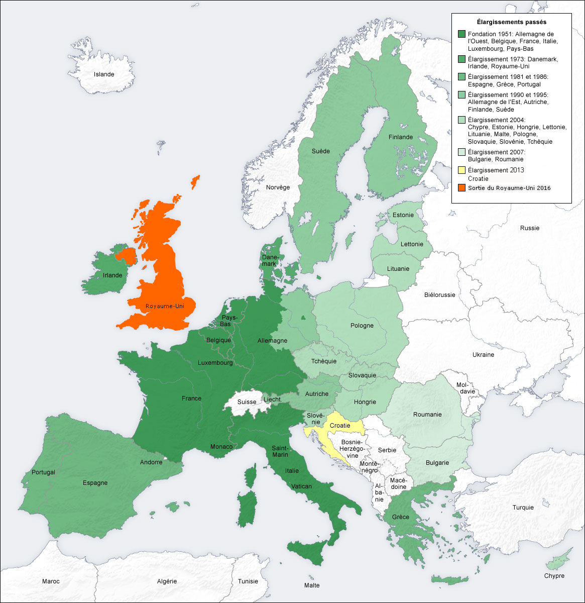 Cartograffr Les Pays De Lunion Européenne