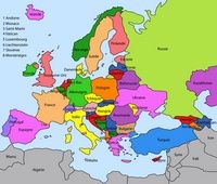 Grande carte de l'Europe avec les pays et les principautés