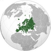 Carte de l'Europe dans le monde