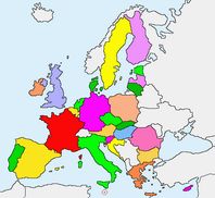 carte Europe vierge en couleur