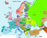 Carte simple des langues en Europe