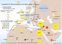 carte Europe régions projection population