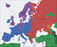 Carte de l'Europe avec les religions