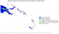 Carte climat Mélanésie