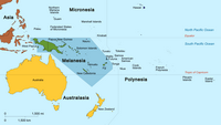 Carte pays Mélanésie
