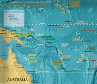 Carte Mélanésie pays île capitale