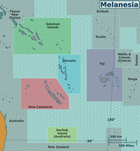 Carte région Mélanésie