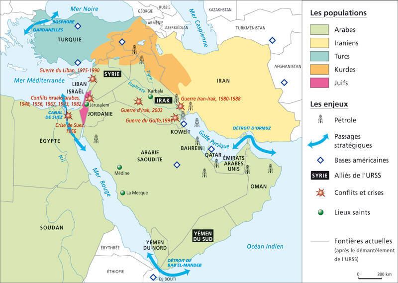 Carte Du Moyen Orient Avec Les Pays