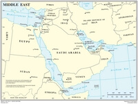 Carte Moyen Orient simple