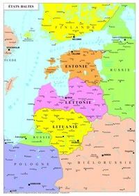 grande carte pays baltes ville