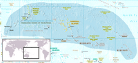 grande carte région Micronésie fosse des Mariannes